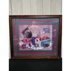 Home Interiors Apple Harvest Wall Framed Picture Vintage